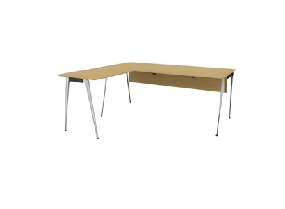 Scrivania angolare moderna beige mobili da ufficio di lusso mobili in legno