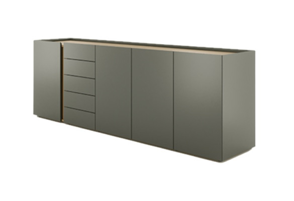 Elegante armadio per documenti grigio mobili da ufficio alla moda armadio in legno moderno