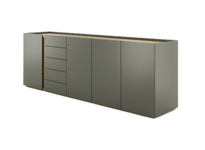 Elegante armadio per documenti grigio mobili da ufficio alla moda armadio in legno moderno