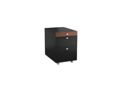Elegante cassettiera nera mobili da ufficio di lusso legno ambiente di lavoro moderno