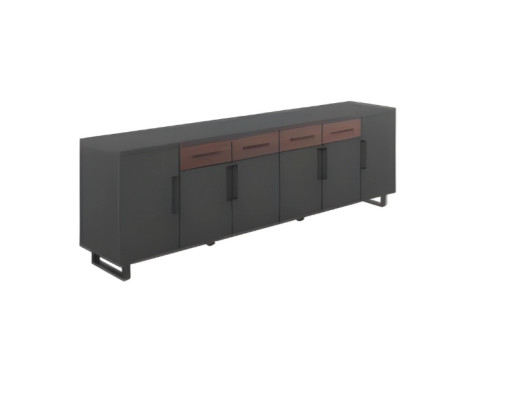 Armadio per documenti elegante nero e marrone mobili da ufficio di lusso armadio in legno