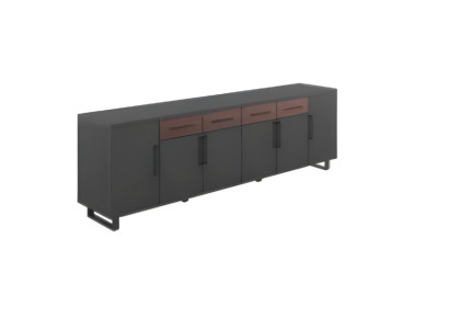 Armadio per documenti elegante nero e marrone mobili da ufficio di lusso armadio in legno