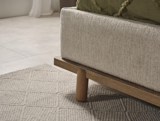 Letto Moderno Letto Imbottito Legno Lusso Design Camera da Letto Tessuto Velluto