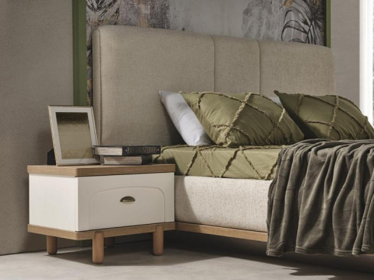 Letti Camera da letto Letto completo 2x comodini Armadio Moderno