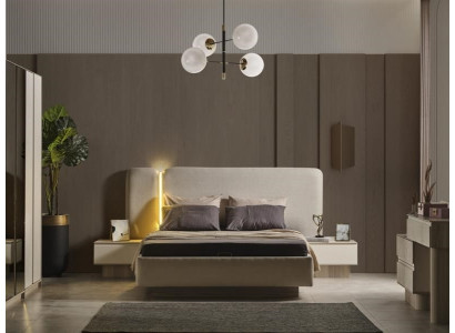 Letto 2x comodini 3 pz. Set camera da letto design moderno comodino mobili di lusso