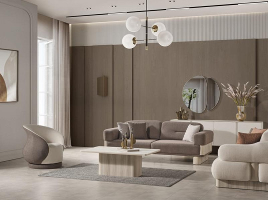 Set di divani imbottiti poltrona combinazione divano