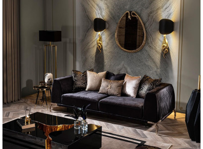 Specchio da parete specchio specchio di lusso colpire specchietto oro 45x75cm