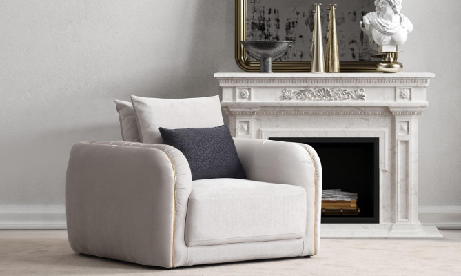 Poltrona di design di lusso per soggiorno, poltrona lounge, mobili, poltrona singola, poltrona da club