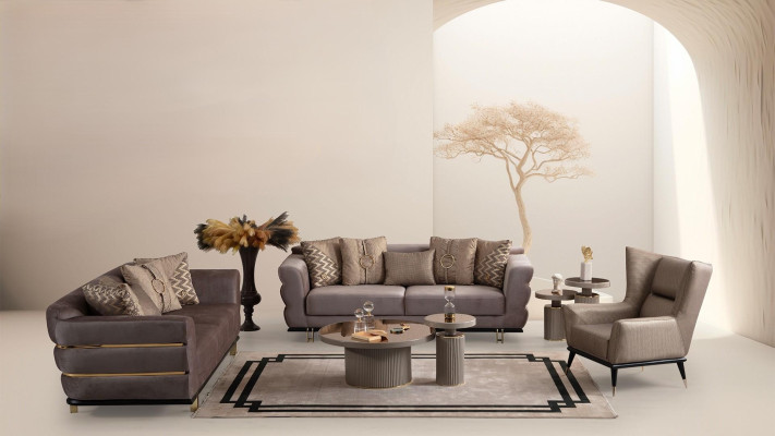 Mobili da lounge Divano Relax Gruppo di imbottitura Paesaggio divano Set di divani 4 pezzi