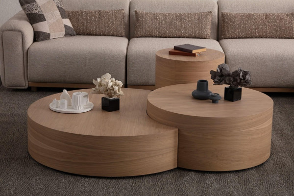 Tavolino da caffè tavolo da soggiorno tavolo imbottito tavolo d'appoggio tavolo da salotto 2 pezzi