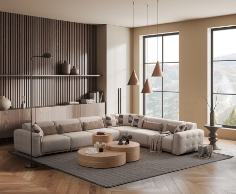 Divano angolare a forma di L