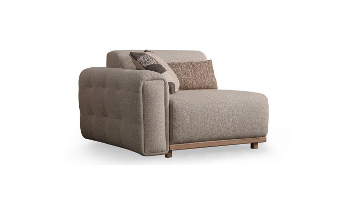 Divano 3 posti in tessuto Divano imbottito Divano Beige Salotto Relax Nuovo