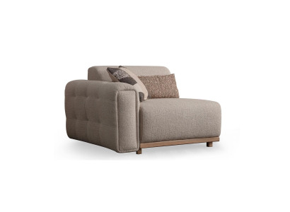 Divano 3 posti in tessuto Divano imbottito Divano Beige Salotto Relax Nuovo