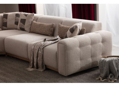 Divano 4 posti divano angolare in tessuto divano imbottito divano beige
