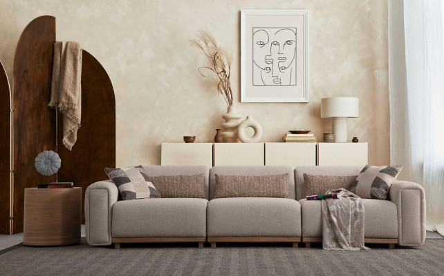 Gruppo di divani Polstergruppe mobili angolari divano divano 4 pezzi