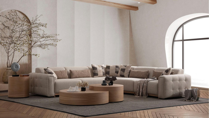 Gruppo di divani Polstergruppe mobili angolari divano divano 4 pezzi