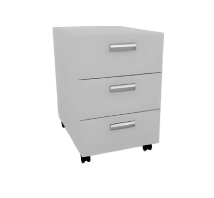 Comò bianco elegante con cassetti su ruote moderno mobili in legno