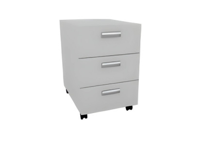 Comò bianco elegante con cassetti su ruote moderno mobili in legno