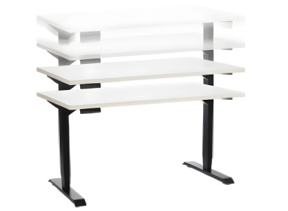 Scrivania elegante bianca nera regolabile in altezza