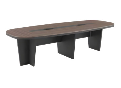 Tavolo da conferenza moderno con piano in legno marrone, piano ovale, tavolo da riunione