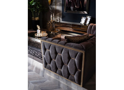 Divano 2 posti moderno soggiorno lusso design legno mobili imbottiti tessuto nuovo