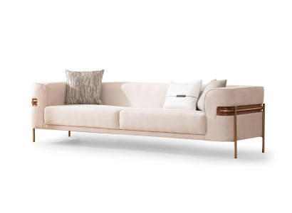 Divano 4 posti Design Divani Imbottiti Seduta Design Tre posti Moderno Tessuto Mobili Nuovi