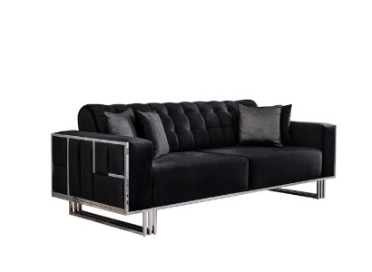 Divano 3 posti design divani imbottiti seduta design tre posti moderno tessuto mobili nuovo