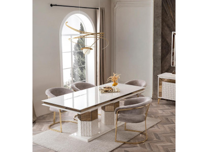 Tavolo da pranzo in legno Tavoli Tavoli Design Oro Lusso Mobili da pranzo