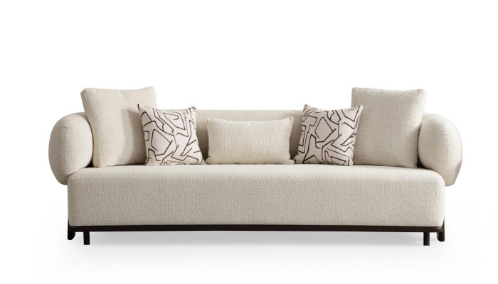 Divano 2x Set 3 posti poltrona Bianco Design Moderno Set Divano