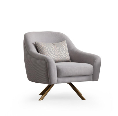 Poltrona Design Moderno Sedia Legno 1-Posto Moderno Imbottita