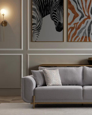 Divano 3+3+1 posti Nuovo Design Sofas Poltrone Tessuto Relax Moderno