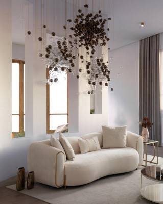 Set di divani 3+3+1 posti Design Divano Poltrone Moderno Lusso Nuovo