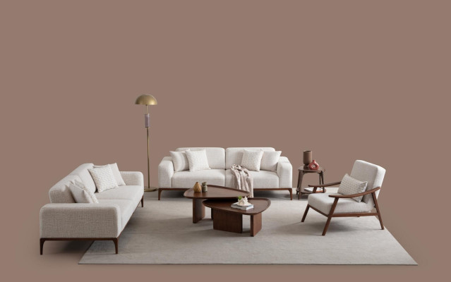 Divano 3+3+1 posti soggiorno poltrona divano set divani in pelle