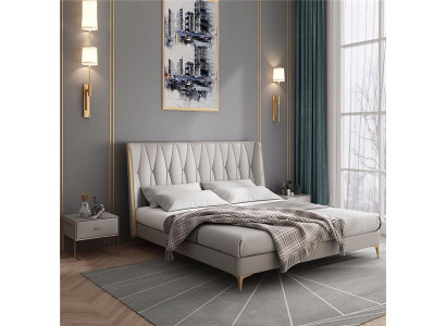 Letto grigio nero designer per giovani lusso letto matrimoniale completo hotel nuovo