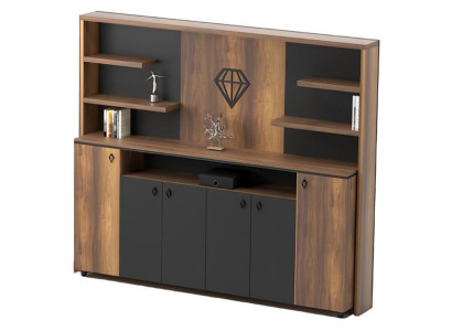 Mobile da ufficio credenza armadio marrone grigio