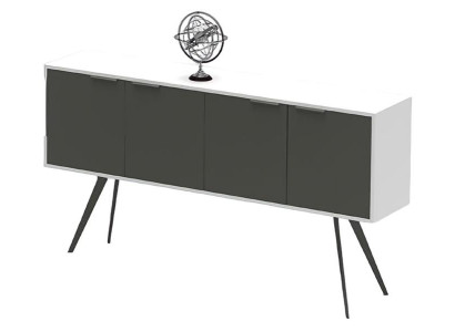 Mobiletto archivio ufficio cassettiera armadio studio bianco grigio