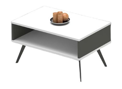 Tavolino da caffè tavolo in legno tavolino da soggiorno tavolo consolle con spazio di archiviazione moderno bianco