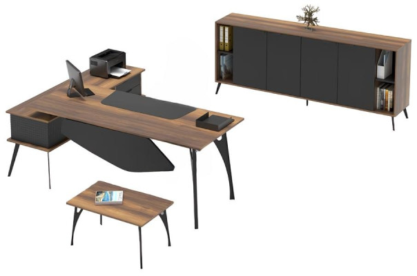 Tavolino da caffè per ufficio marrone tavolo in legno