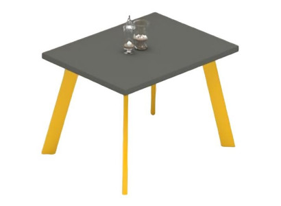 Tavolino da caffè tavolo da ufficio camera da lavoro soggiorno giallo grigio legno tavolino