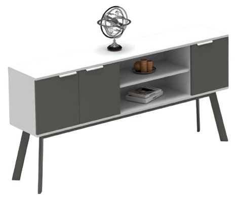 Set da ufficio completo tavolo sideboard comò tavolino 4 pezzi