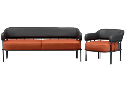 Set di divani 2 pezzi poltrona divano mobili soggiorno pelle imbottiti divani moderni nuovi