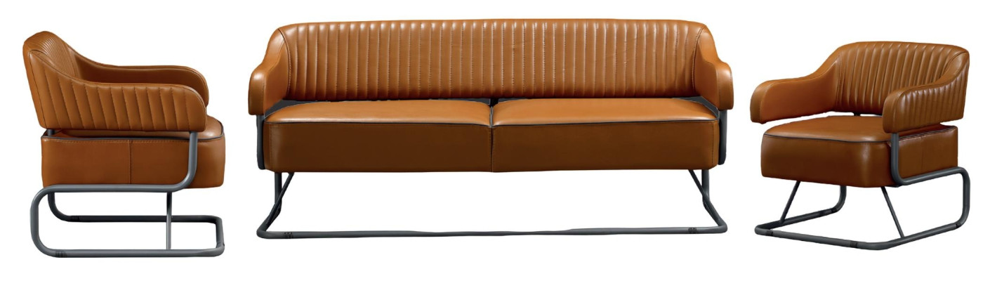 Set 3+1+1 posti mobili di lusso divano poltrona divano imbottito soggiorno legno nuovo