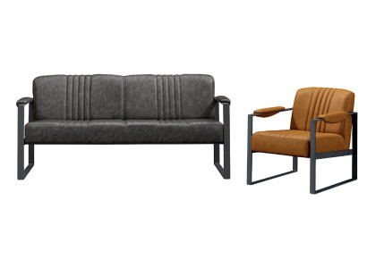 Set 2 pezzi divano soggiorno 3+1 posti poltrona lusso moderna