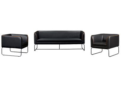 Set di divani di lusso poltrona divano 3 1 1 posti moderno in pelle unicolore nuovo