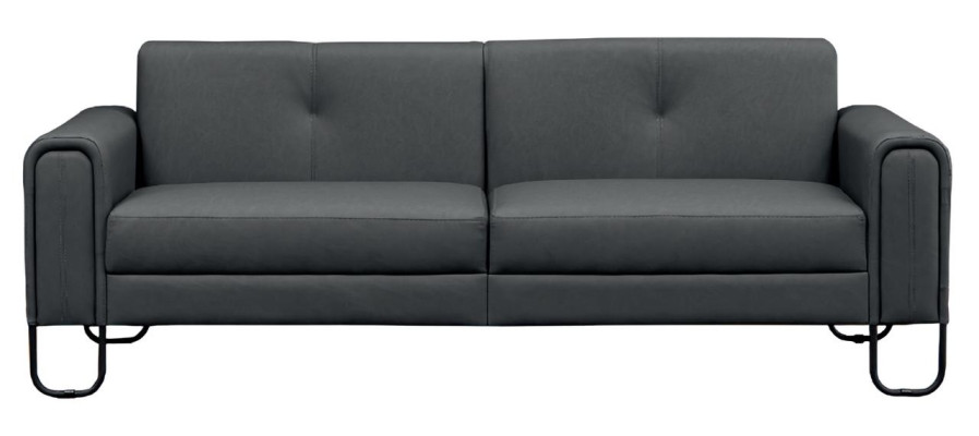 Divano 3 posti JV Möbel soggiorno design moderno in pelle legno nuovo