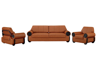 Set di divani 3+1+1 posti soggiorno eccellenza estetica eleganza imbottito lux