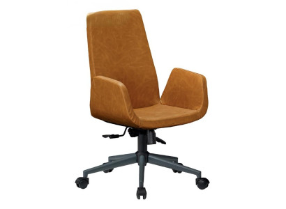 Sedia da ufficio Chef in legno per studio, mobile, marrone, girevole, conferenza