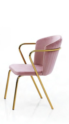 Sedia da pranzo poltrona sedia da soggiorno rosa oro acciaio inossidabile