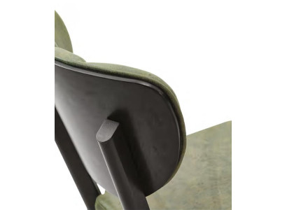 Sedia da soggiorno Sedia da pranzo Chesterfield Sedia imbottita Verde Legno