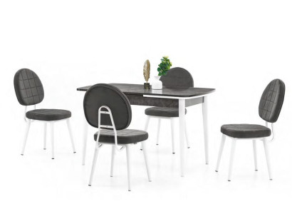 Tavolo da pranzo allungabile tavolo da terrazza tavolo da soggiorno nero bianco legno